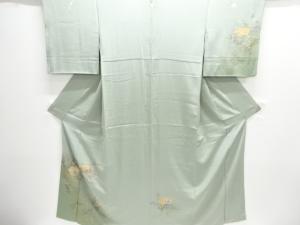 地紙に菊桜模様刺繍五ツ紋訪問着